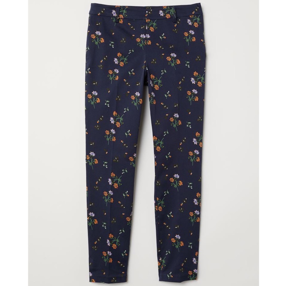 NWOT H&M Navy Floral Dress Pants